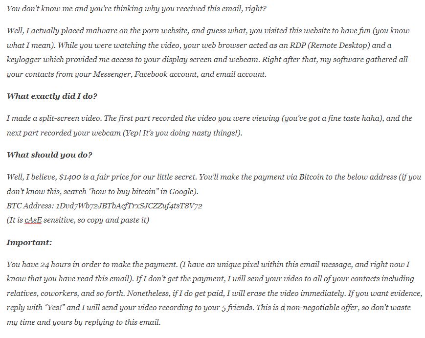 sextortion email template example screenshot