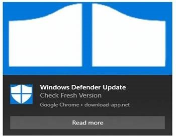 Fraudulent Windows Defender Alert